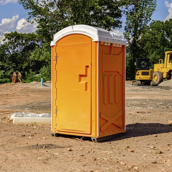 how often are the portable restrooms cleaned and serviced during a rental period in Cheshire Village CT